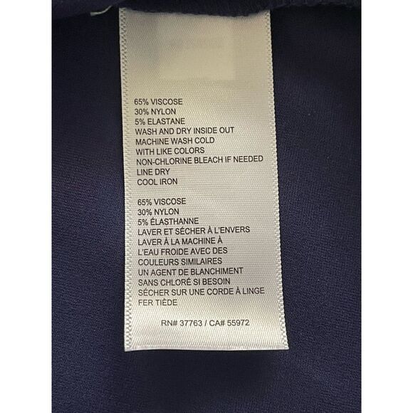 Rafaella OPEN FRONT‎ SNAP DETAIL BLAZER SUIT JACKET NAVY BLUE  M PETITE - Picture 5 of 5